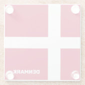 Markierung für benutzerdefinierten Text Dänemark Glasuntersetzer (Rückseite)