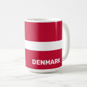 Markierung für benutzerdefinierten Text Dänemark Kaffeetasse (VorderseiteRechts)