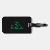 Markierung für den benutzerdefinierten Green Flame Gepäckanhänger (Rückseite horizontal)