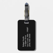 Markierung für den Blitzschlag Gepäckanhänger (Rückseite vertikal)