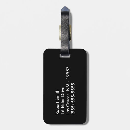 Markierung für den Blitzschlag Gepäckanhänger (Rückseite vertikal)