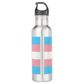 Markierung für den Trans Pride (Transgender Pride) Edelstahlflasche (Rückseite)