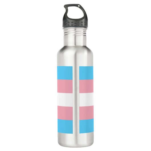 Markierung für den Trans Pride (Transgender Pride) Edelstahlflasche (Rückseite)
