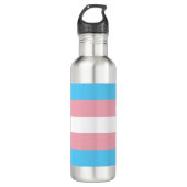 Markierung für den Trans Pride (Transgender Pride) Edelstahlflasche (Vorderseite)