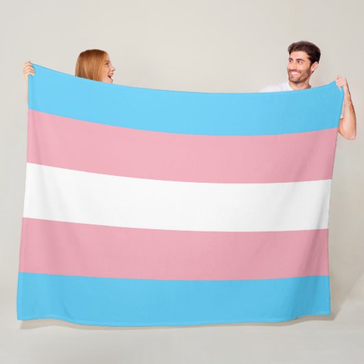 Markierung für den Trans Pride (Transgender Pride) Fleecedecke (Beispiel)