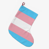 Markierung für den Trans Pride (Transgender Pride) Großer Weihnachtsstrumpf (Vorderansicht (hängend))
