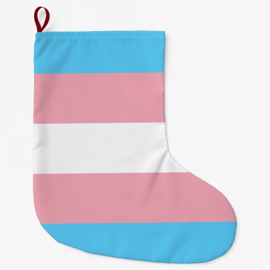 Markierung für den Trans Pride (Transgender Pride) Großer Weihnachtsstrumpf (Vorderseite)