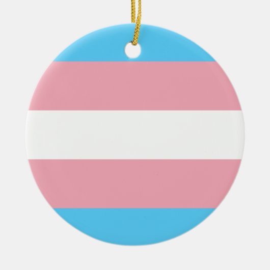 Markierung für den Trans Pride (Transgender Pride) Keramik Ornament (Vorne)