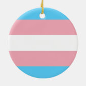 Markierung für den Trans Pride (Transgender Pride) Keramik Ornament (Hinten)