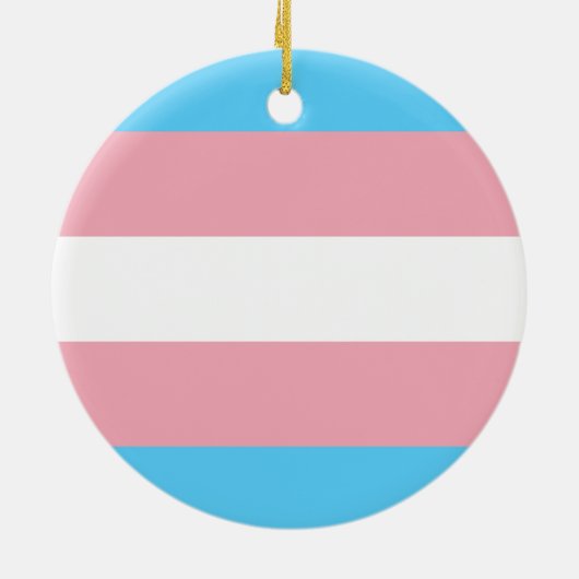 Markierung für den Trans Pride (Transgender Pride) Keramik Ornament (Hinten)