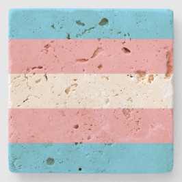 Markierung für den Trans Pride (Transgender Pride) Steinuntersetzer