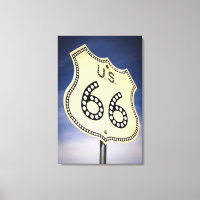 Markierung für die Autobahn 66