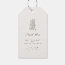 Markierung für die grüne Gastgeschenk Hochzeit von Geschenkanhänger