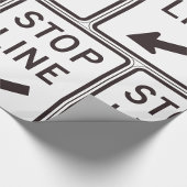 Markierung für die Haltelinie Geschenkpapier