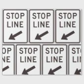 Markierung für die Haltelinie Geschenkpapier (Flach)