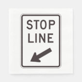 Markierung für die Haltelinie Serviette (Vorderseite)