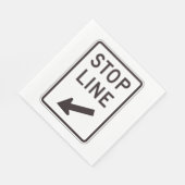 Markierung für die Haltelinie Serviette (Ecke)