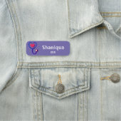 Markierung für Herz und Stethoskop Lila Namensschild (Beispiel)