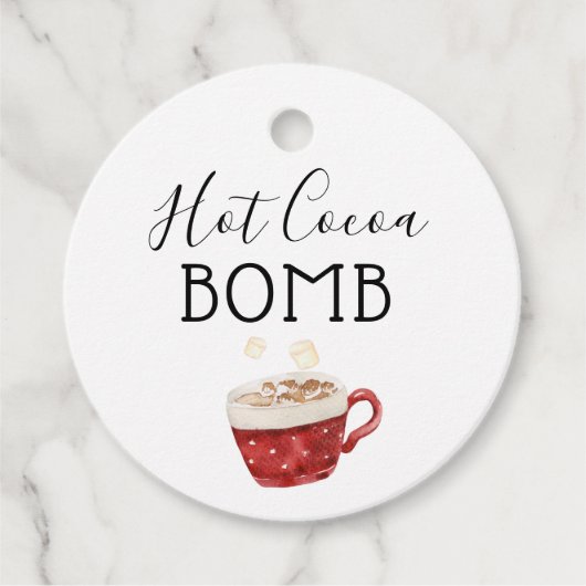 Markierung für Hot-Chocolate-Bomben Geschenkanhänger (Vorderseite)
