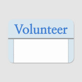 Markierung für saubere, respektable "Volunteer" Namensschild (Vorderseite)