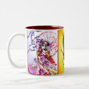 Markierunganime-Tasse Zweifarbige Tasse