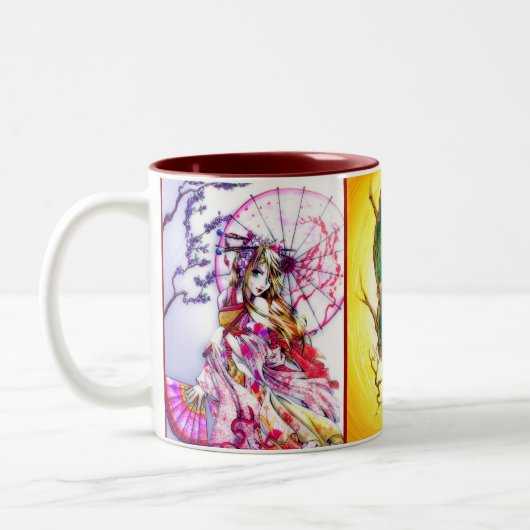Markierunganime-Tasse Zweifarbige Tasse (Links)