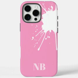 Markierungen für abstrakte Monogramm in Rosa und W iPhone 16 Pro Max Hülle