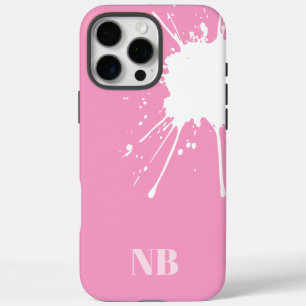Markierungen für abstrakte Monogramm in Rosa und W iPhone 16 Pro Max Hülle