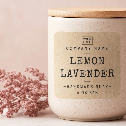 Markierungen für das Logo "Kraft"-Papieretiketten Quadratischer Aufkleber