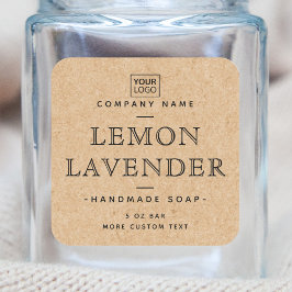 Markierungen für das Logo "Kraft"-Papieretiketten Quadratischer Aufkleber