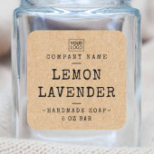 Markierungen für das Logo "Kraft"-Papieretiketten Quadratischer Aufkleber