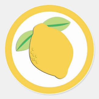 Markierungen für den Lemon-Geschmack Runder Aufkleber