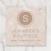 Markierungen für Firmennamen Kleidungsgröße Geschenkanhänger (Rückseite)