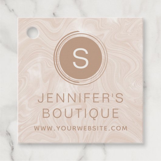 Markierungen für Firmennamen Kleidungsgröße Geschenkanhänger (Vorderseite)