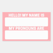 Markierungen für hellrosa und Pronoun Rechteckiger Aufkleber (Vorderseite)