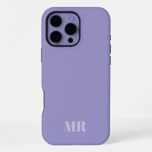 Markierungen für hellviolette Monogramme iPhone Hülle (Rückseite)