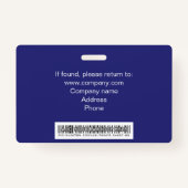 Markierungen für Lila Firmenmitarbeiter-Fotos Ausweis (Rückseite)