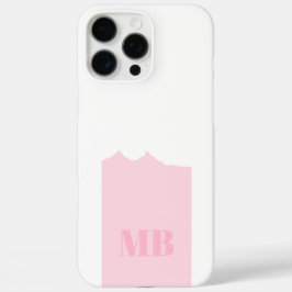 Markierungen für rosa und weiße Monogramm iPhone 16 Pro Max Hülle