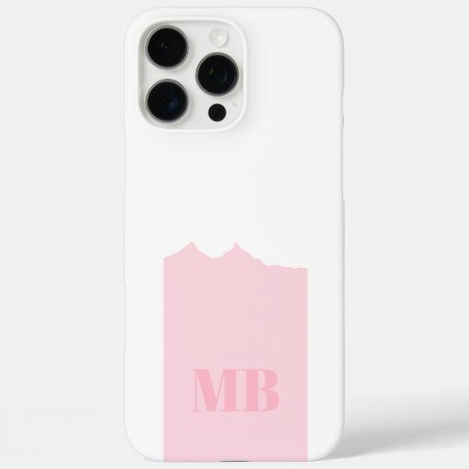 Markierungen für rosa und weiße Monogramm Case-Mate iPhone Hülle (Rückseite)