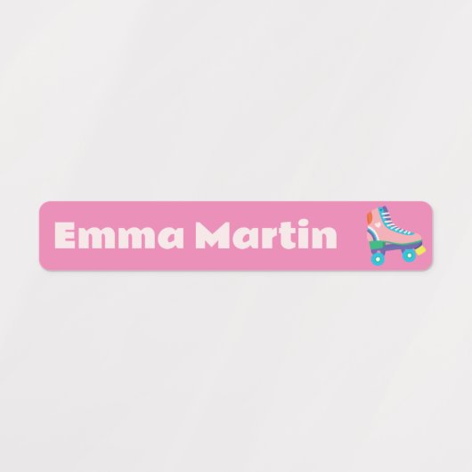 Markierungen für Stifte - Roller Disco Hellrosa Etiketten (Design 2)