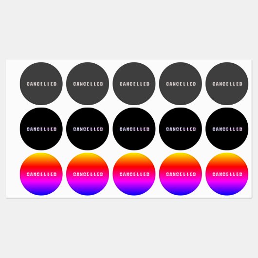 Markierungen storniert etiketten (Blatt)