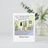 "Markierungs-Mama-" lustiger Cartoon Postkarte (Stehend Vorderseite)