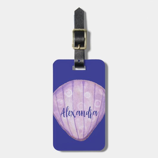 Markierungstafel für das Monogramm (Violet) Gepäckanhänger (Vorderseite vertikal)