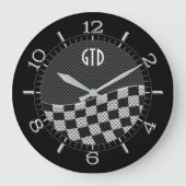 Markierungswellenwelle für Monogramm Große Wanduhr (Vorderseite)