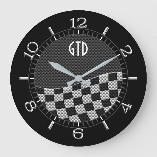 Markierungswellenwelle für Monogramm Große Wanduhr (Vorderseite)