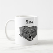 Markiesje Dog Personalisiert Hand Zeichnend Kaffeetasse (Links)