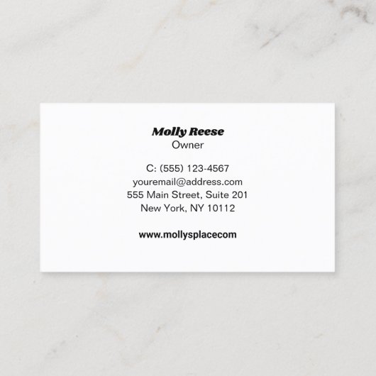 Markisen Visitenkarte (Rückseite)