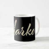 Marko Name whitegold Tasse Teetasse Kaffeetasse (VorderseiteRechts)