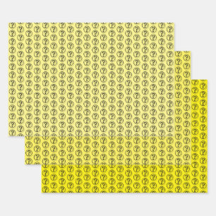 Marks Pattern Yellow Geschenkpapier Set