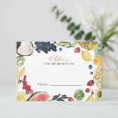 Markt | Brautparty-Ratschläge für die Bride Card Einladung (Stehend Vorderseite)